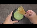 抹茶〇〇で高級カステラを食べてみた！！【matcha】