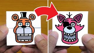 Very Easy！Super Scary and Fun Endless Card｜Paper Craft DIY Tutorial with FNaF Characters Drawing