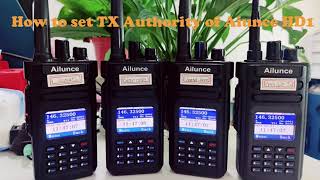 How to set TX Authority of Ailunce HD1