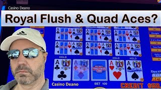 Royal Flush \u0026 Quad Aces? Wow! #casino #casinogames #gambler #jackpot #slot #gamblinggames