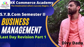 Sybcom| SPPU| Business Management | 2019 Paper Pattern | Last Day Revision #kkca #divy_dada