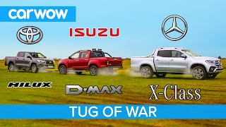 Mercedes X-Class vs Toyota Hilux vs Isuzu D-Max: Pickup TUG OF WAR!
