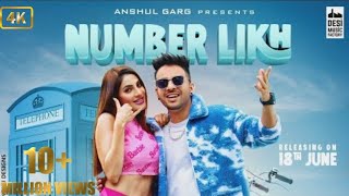 NUMBER LIKH - Tony Kakkar, Nikki Tamboli , Anshul Garg Full screen status 4K Video (World status.)