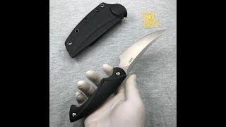 KUBEY KU231A Scimitar Hunting Fixed Blade knives