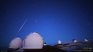 すばる-朝日星空カメラから　2021年12月2-3日 流星ダイジェスト Good Meteors over Maunakea, Hawaii, 3 Dec, 2021 (UT)