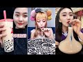 ASMR BUBBLE TEA DRINKING SOUNDS SATISFYING 🧋 BOBA ÇAYI İÇME 喝珍珠奶茶