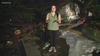 A look at the storm damage in Kerrville after being pounded with hail overnight