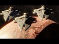 sith imperial fleet jumping out of hyperspace blender animation