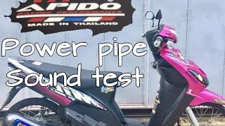 Apido power pipe on mio sporty sound test