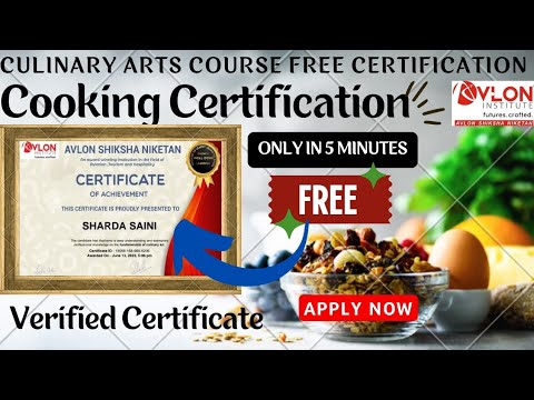 Culinary Arts Course Free Certification Online | Cooking Course Free ...