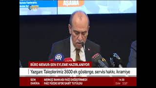 GENEL BAŞKANIMIZ YUSUF YAZGAN, DÜZENLENEN BASIN TOPLANTISIYLA EYLEM PLANIMIZ AÇIKLADI(NTV HABERİ)