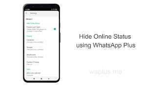 How to Hide Online Status using WhatsApp Plus (Tutorial)
