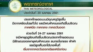 อุตุฯเตือนไทยตอนบนยังร้อนต่อเนื่อง 24-27 เม.ย.นี้ เตรียมรับมือพายุฤดูร้อน