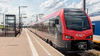 Abellio Flirt 2011 + 2012 + 2010 vertrekken uit Station Almere Oostvaarders