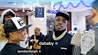 DaBaby & Danileigh spend a BAG at Jewelry Unlimited while eating Hot wings