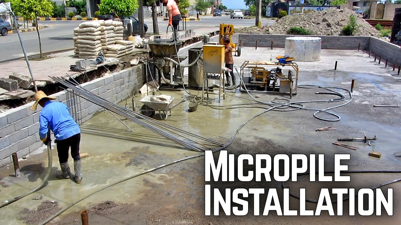 How To Install Micropile Strengthening The Soil Under The Foundation