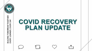 GECDSB COVID Recovery Plan Update