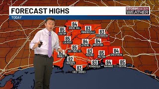 Drier air settles in before a wetter weekend; dangerous rip currents at the beach