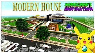 Minecraft: Modern House Inspiration | Secret Base, Swimming Pool and Home Cinema (TU35) 2016