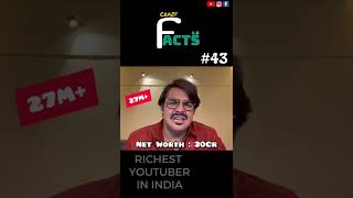 Richest 😎 Youtuber In India | #richestyoutuber #shorts