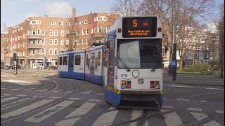 Netherlands, Amsterdam, tram 5 ride from Station Zuid to Roelof Hartplein