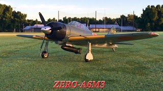 FMS Zero-A6M3 1400mm rc warbird first flight 2025 !  #rcplane #rc #aviation