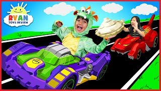 Ryan BECOMES A DRAGON with OSMO Hot Wheel™ MindRacers! Family Fun Loser gets Pie in the face!