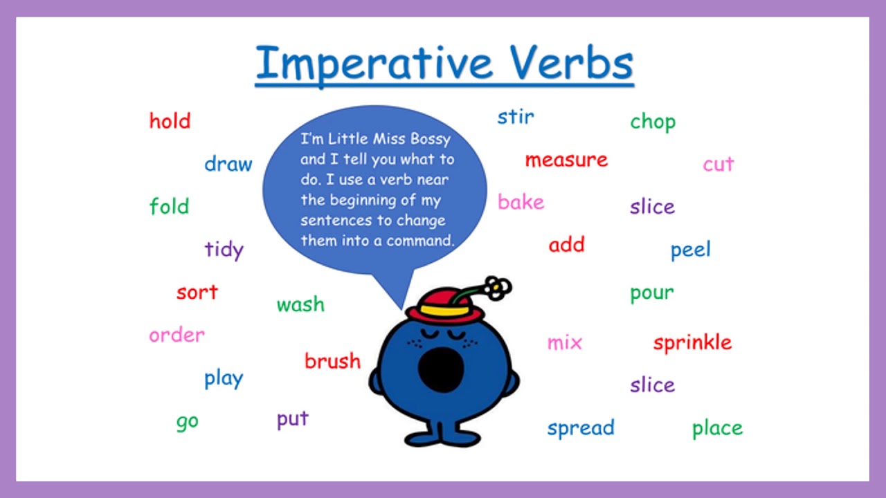 Imperative Verbs Year 3 - YouTube