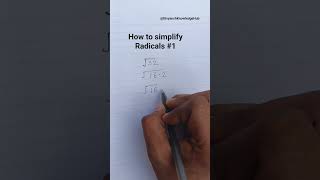 How to simplify Radicals #1 #shorts #math #maths #mathematics #education #learn #learning