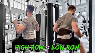 Machine High Row vs Low Row Form \u0026 Muscles Worked