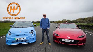 Abarth 500e –Mazda MX-5: Shootout! | Fifth Gear