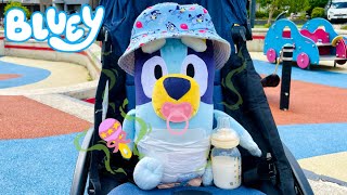 Baby BLUEY Stinky Nappy at the Playground 💩 | Pretend Play with Bluey Toys | Bun