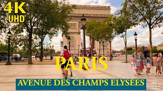 Champs Elysées Paris 4K 2021 | Paris 4K summer walk | A Walk In Paris