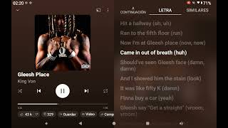 Gleesh place (king von) lyrics