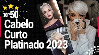 Cabelo Curto Platinado 2023 - Veja 50 inspirações de tons de cores de cabelo curto platinado