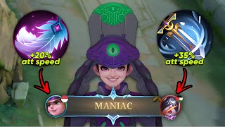 MANIAC🔥NEW META SEASON 35 ATTACK SPEED BUILD HARLEY JUNGLE!!