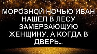 Морозной ночью Иван нашел в лесу замерзающую женщину. А когда в дверь…