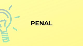 What is the meaning of the word PENAL?