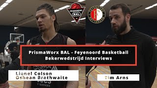 PrismaWorx BAL - Feyenoord Basketball  (11-Dec) : Bekerwedstrijd interviews