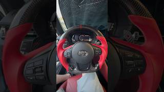 Custom Carbon Fiber Supra Steering Wheel + Paddles #supra  #shorts