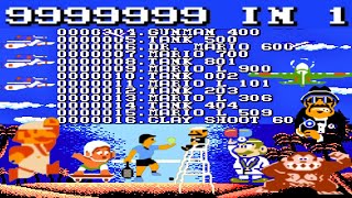 Nes 9999999 in 1 Gameplay : Each Level Present In This Rom