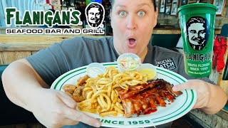 Food Review At Flanigan's Seafood Bar \u0026 Grill | Our FAVORITE South FL Restaurant w/ the best RIBS