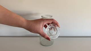 Clear Apothecary Glass Jar with Lid 500ml