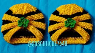 How to make baby beautiful cap knitting step by step 🌺बच्चों के लिए पगड़ी टोपी बनाएं🌹@sdboutique7548