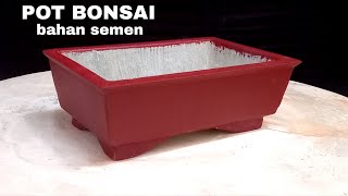 POT BONSAI || persegi panjang bahan dari semen.ukuran P.17 L.11,5 T.6 cm