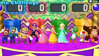 Mario Party 10 - All Characters Coin Challenge Gameplay