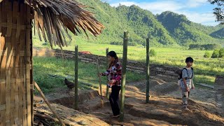 18 year old Single Mother - How to Build a Bamboo Bathroom Part 1, Take care Baby