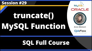 SQL - Part 29 - truncate() MySQL Numeric Function