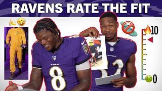 Lamar Jackson, Rashod Bateman Rate Each Other’s Fits | Baltimore Ravens