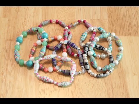 DIY: Paper Bead Bracelets! DIY: Paper Bead Bracelets!